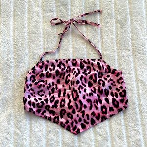 Pink Cheetah Tie Back Top
